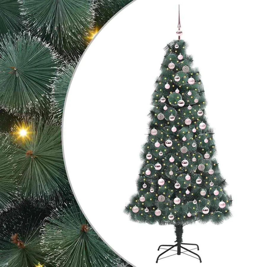 Arbre de Noël artificiel pré-éclairé avec ensemble de boules - 2