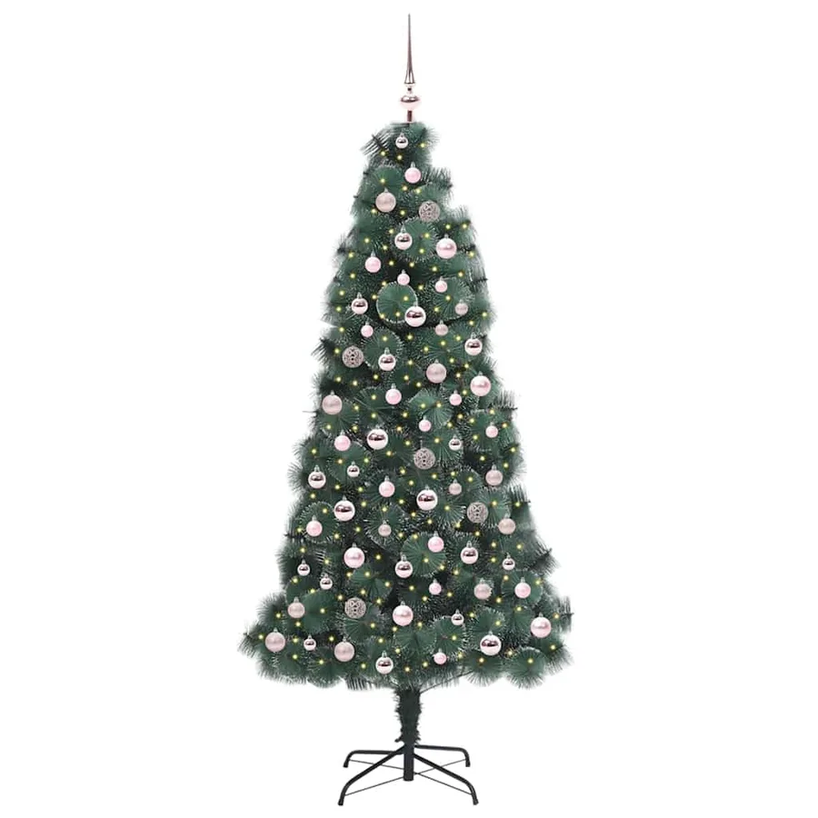 Arbre de Noël artificiel pré-éclairé avec ensemble de boules - 3