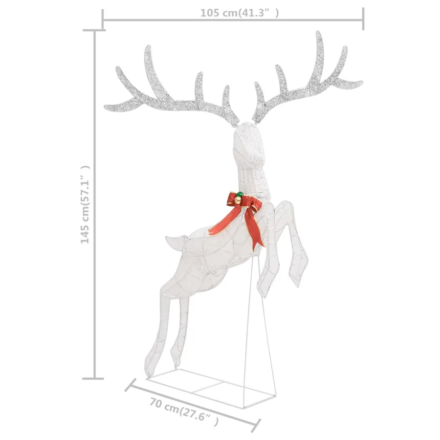 Renne volant de décoration de Noël 120 LED Blanc froid Blanc - 8