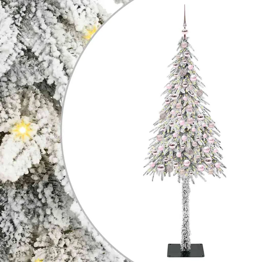 Sapin de Noël avec 300 LED Blanc 210 cm PE et Acier - 2