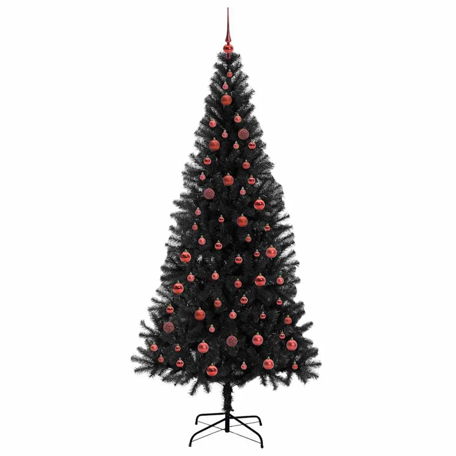 Sapin de Noël avec 300 LED avec support Noir 210 cm PVC - 4