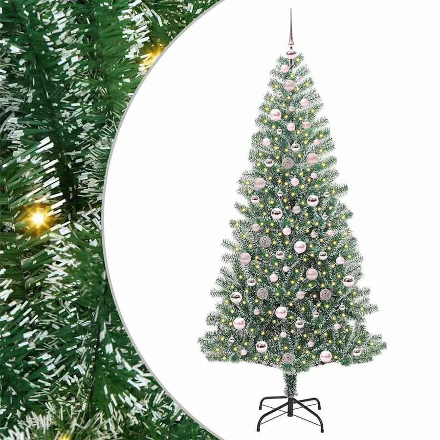 Arbre de Noël artificiel floconné de neige avec lumière LED - 2