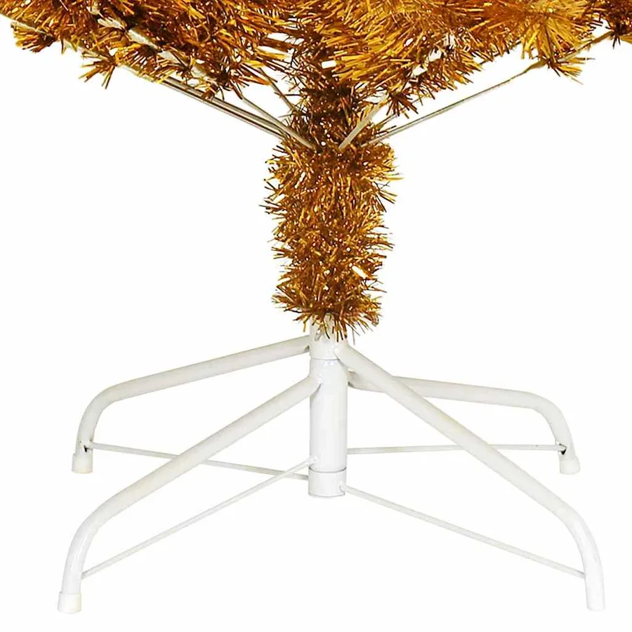 Sapin de Noël avec 300 LED avec support Doré 180 cm PET - 12