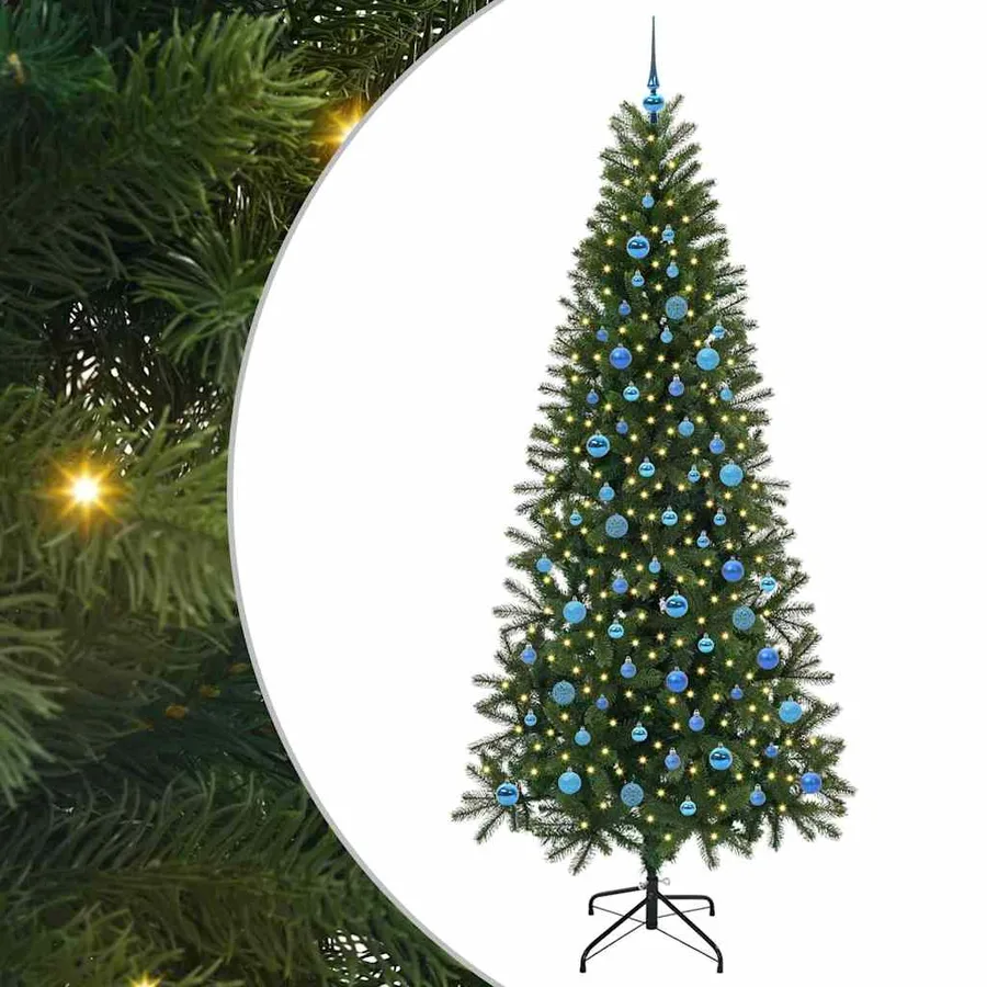Sapin de Noël artificiel avec 300 LED Vert 240 cm PE et PVC - 2