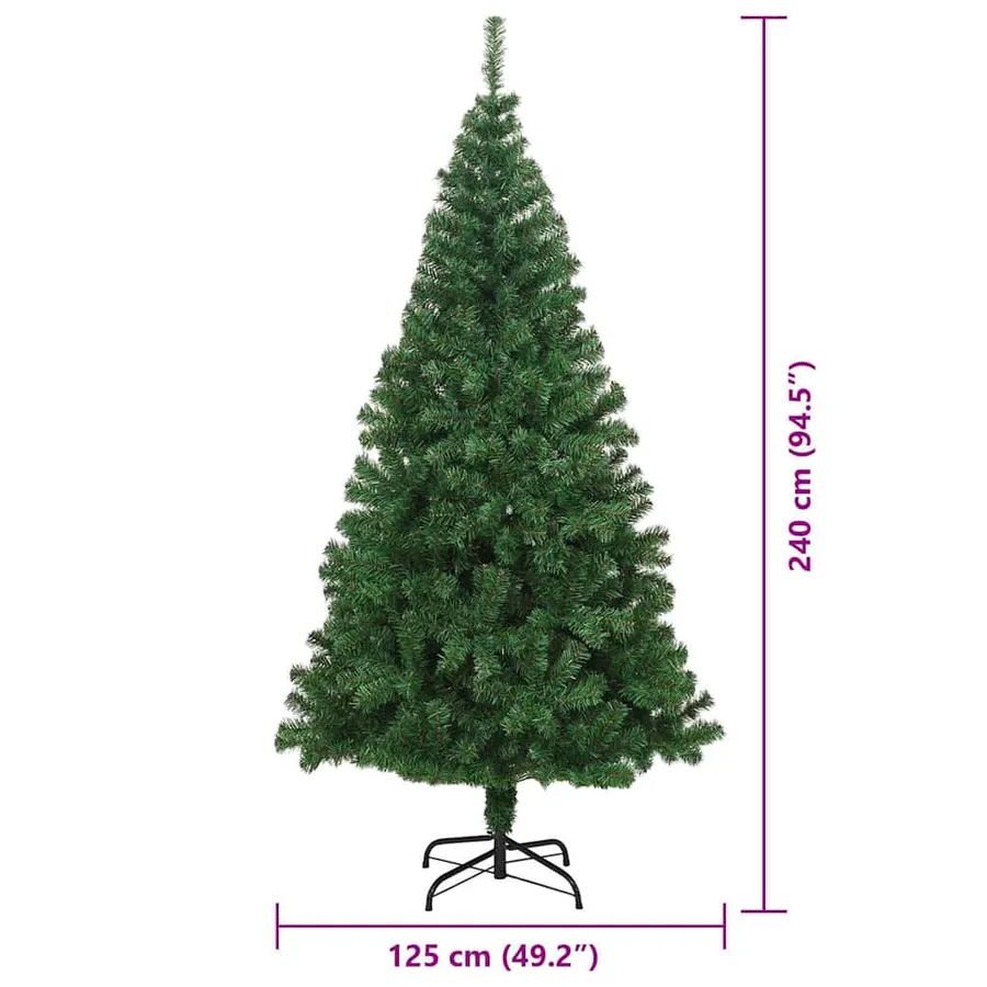 Sapin de Noël artificiel Vert 240 cm PVC, Acier et Plastique - 14