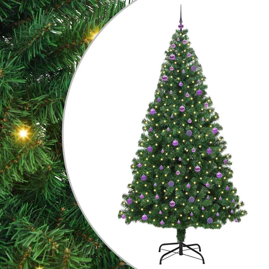 Sapin de Noël artificiel Vert 240 cm PVC, Acier et Plastique - 2