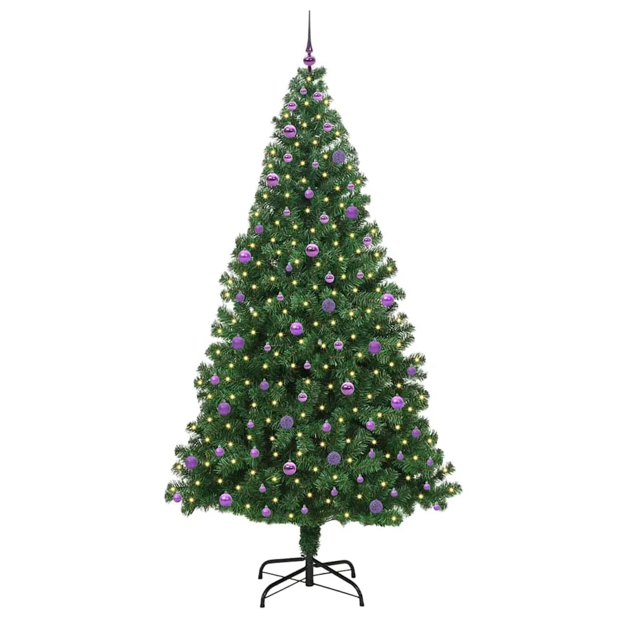 Sapin de Noël artificiel Vert 240 cm PVC, Acier et Plastique - 3