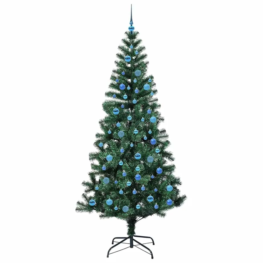 Sapin de Noël artificiel pré-éclairé Vert 240 cm PVC et métal - 4