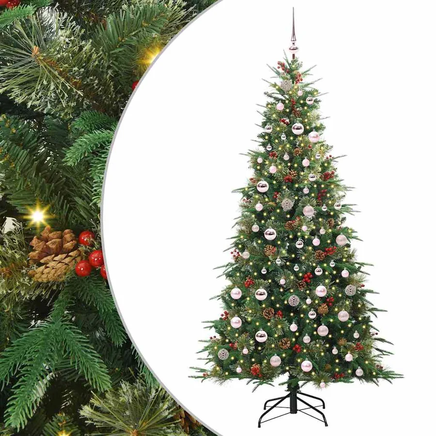 Sapin de Noël Artificiel à Branches Articulées Vert 210 cm - 2