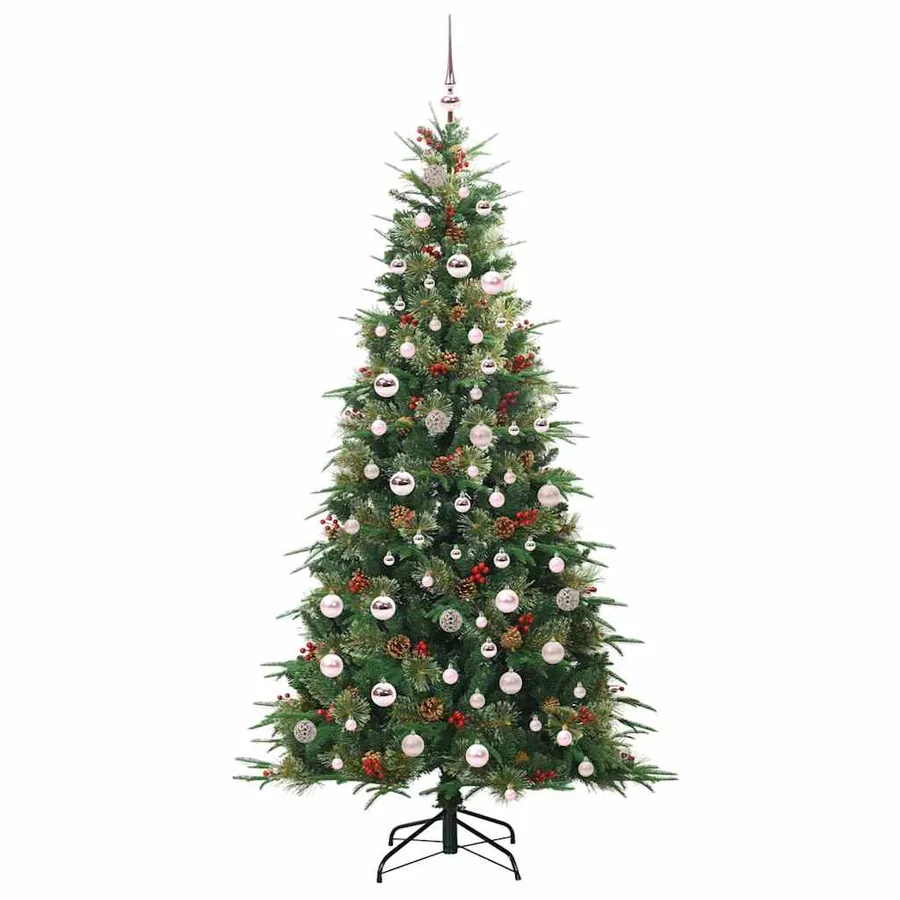 Sapin de Noël Artificiel à Branches Articulées Vert 210 cm - 4
