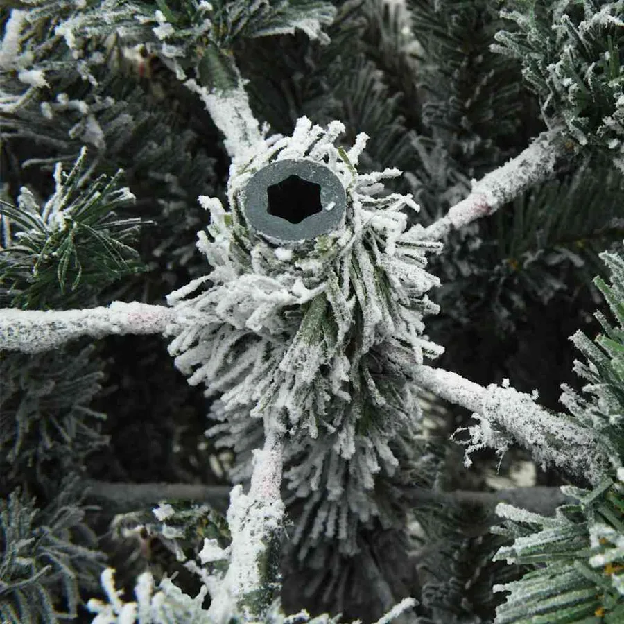 Sapin de Noël Artificiel à Branches Articulées Blanc 210 cm - 13