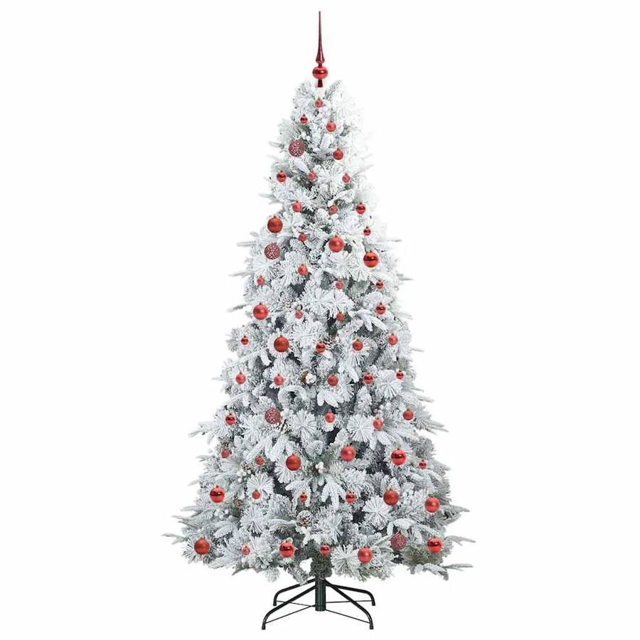 Sapin de Noël Artificiel à Branches Articulées Blanc 210 cm - 4