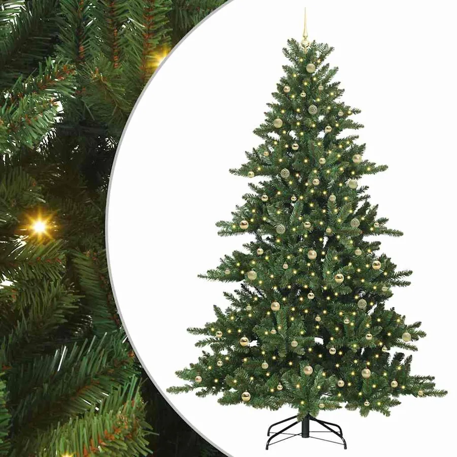 Sapin de Noël Artificiel à Branches Articulées Vert 240 cm - 2