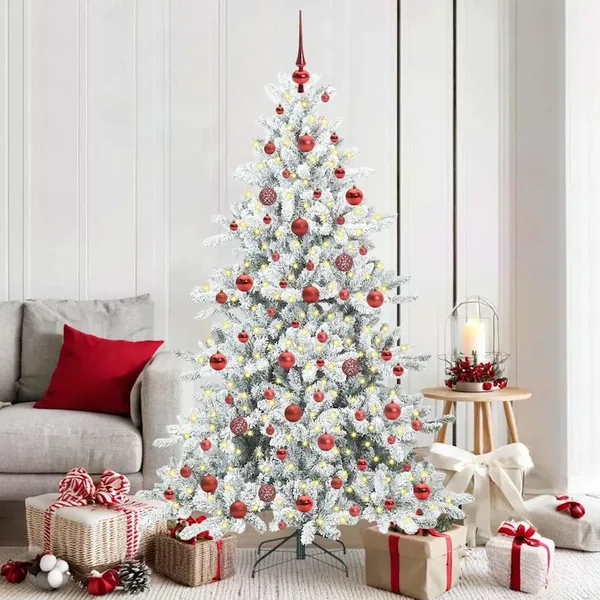 Sapin de Noël Artificiel à Branches Articulées Blanc 180 cm