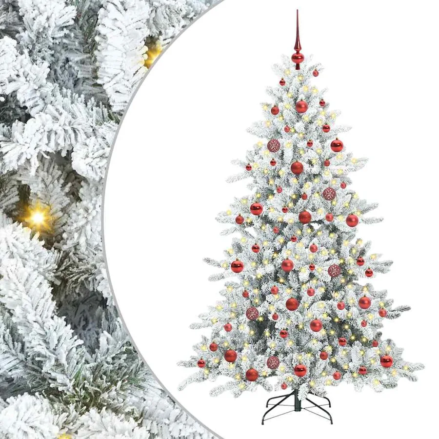 Sapin de Noël Artificiel à Branches Articulées Blanc 180 cm - 2