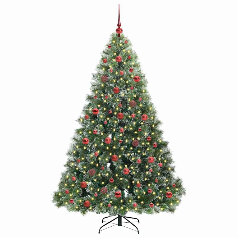 Sapin de Noël artificiel avec 300 LED Vert 180 cm PE et PVC - 3