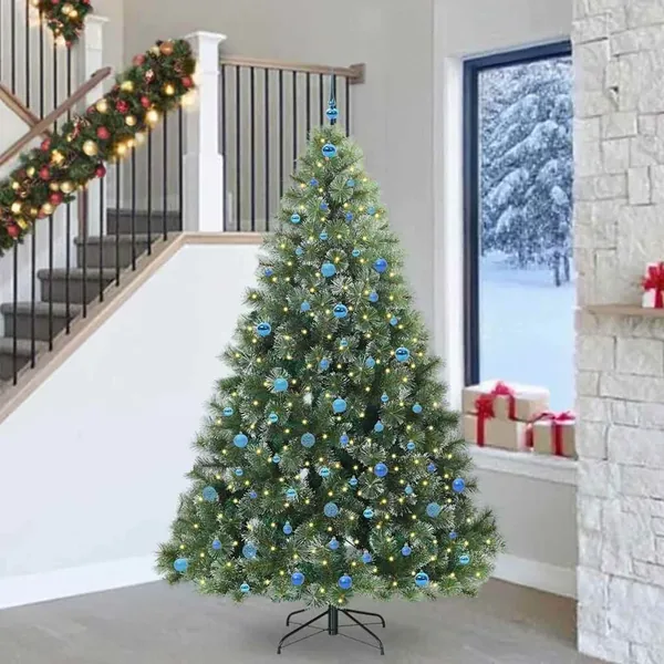 Sapin de Noël artificiel avec 300 LED Vert 240 cm PE et PVC