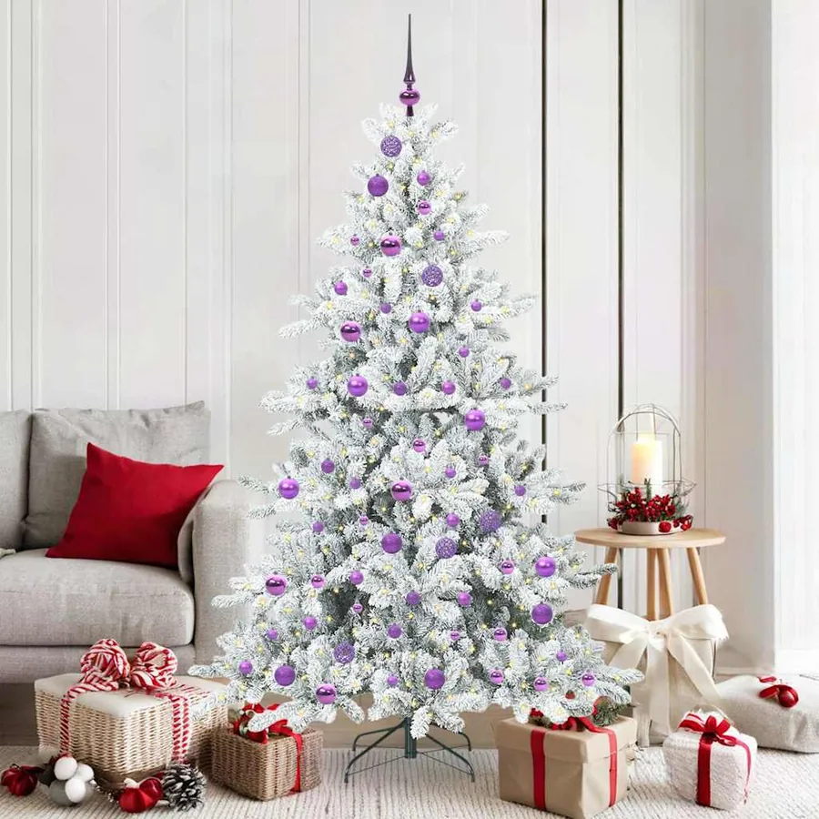 Sapin de Noël Artificiel à Branches Articulées Blanc 180 cm