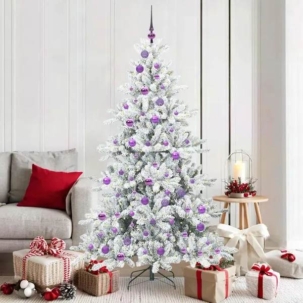 Sapin de Noël Artificiel à Branches Articulées Blanc 180 cm