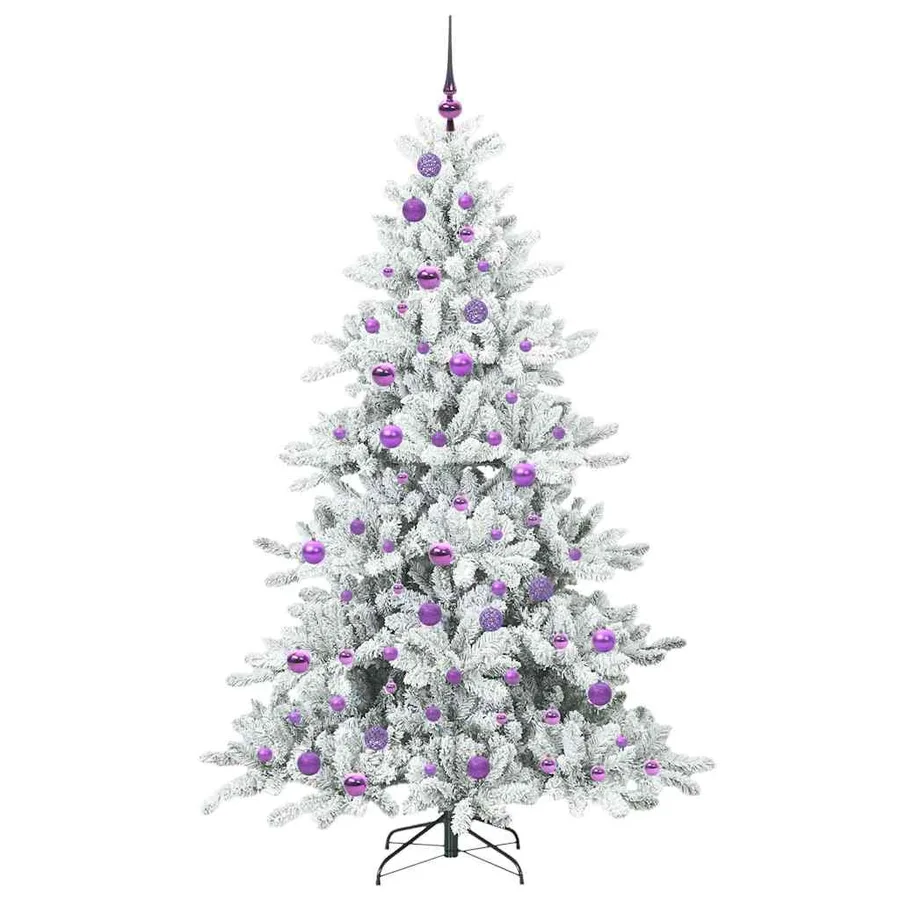 Sapin de Noël Artificiel à Branches Articulées Blanc 180 cm - 4