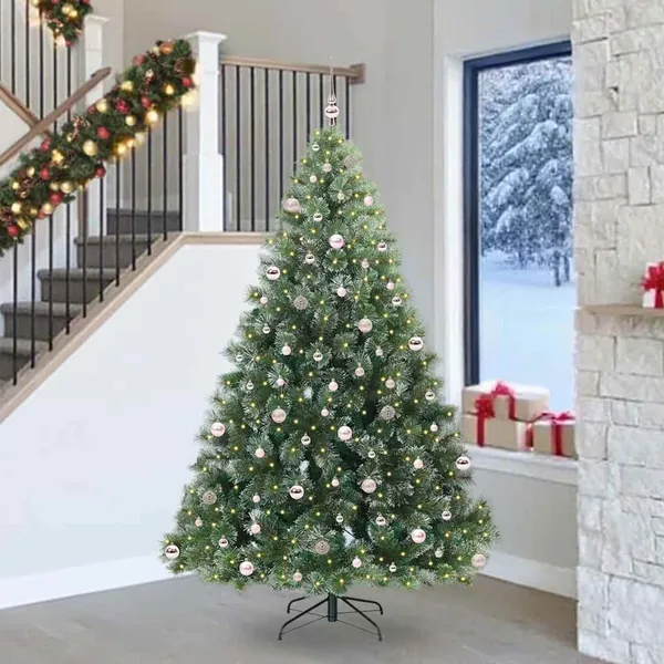 Sapin de Noël artificiel avec 300 LED Vert 240 cm PE et PVC