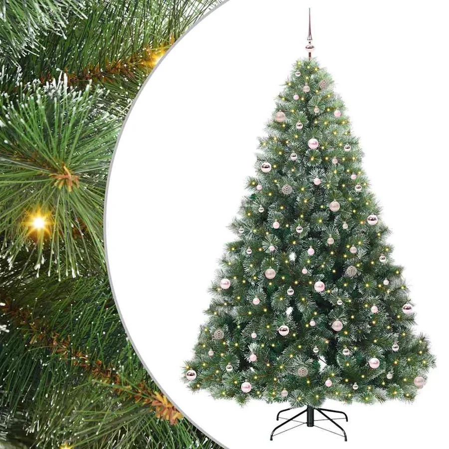 Sapin de Noël artificiel avec 300 LED Vert 240 cm PE et PVC - 2