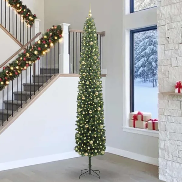 Sapin de Noël artificiel Vert 300 cm PVC et acier et plastique