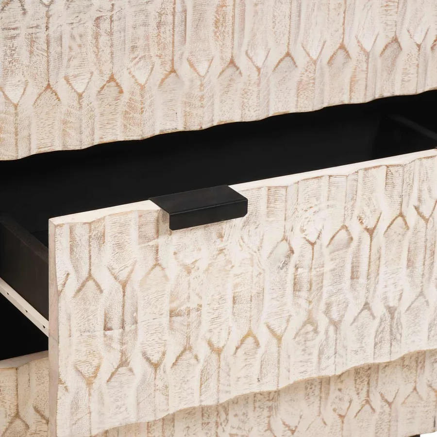Buffet 3 pcs Finition Lavage Blanc 180 x 33 x 75 cm - 8