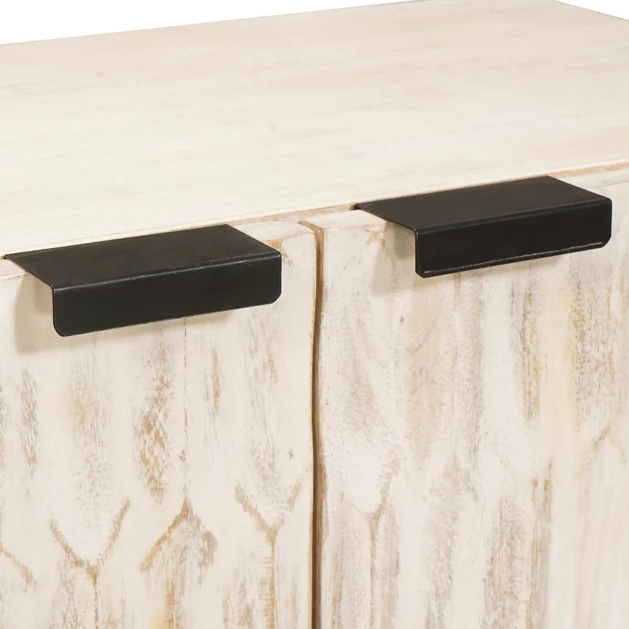 Buffet 3 pcs Finition Lavage Blanc 180 x 33 x 75 cm - 9