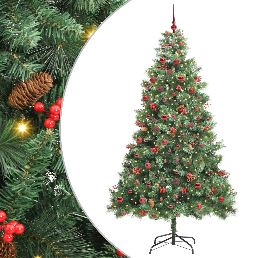 Sapin de Noël artificiel Vert 210 cm PVC et métal - 2