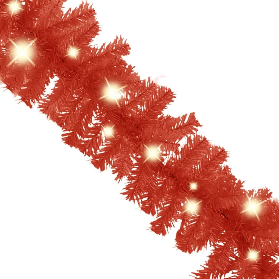 Guirlande de Noël avec lumières LED 10 m Rouge - 4