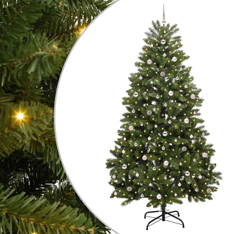 Sapin de Noël artificiel avec 300 LED Vert 270 cm PVC et métal - 2