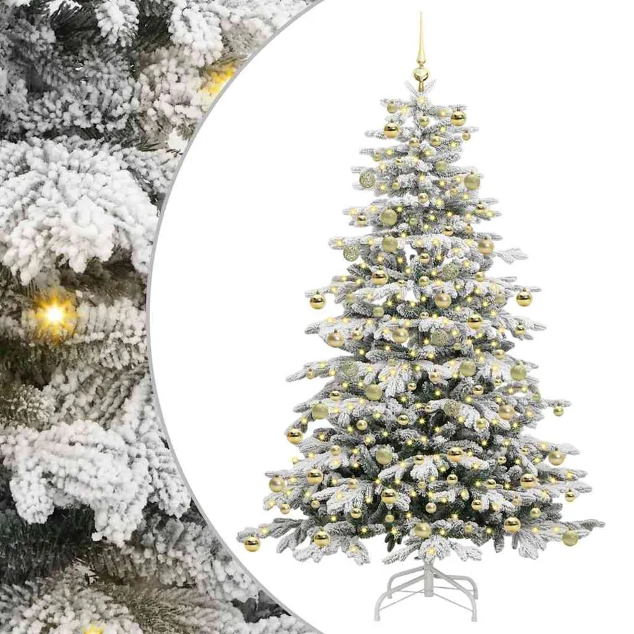 Sapin de Noël Artificiel à Branches Articulées Blanc 210 cm - 2