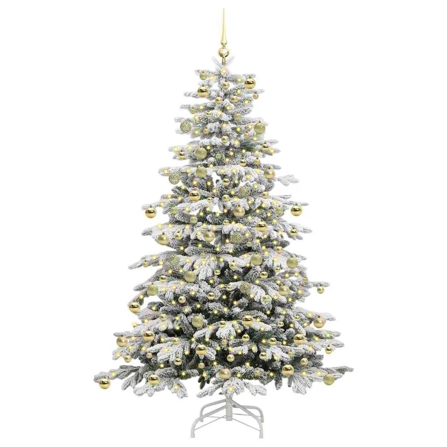 Sapin de Noël Artificiel à Branches Articulées Blanc 210 cm - 3