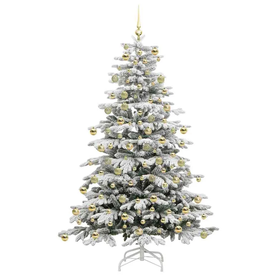 Sapin de Noël Artificiel à Branches Articulées Blanc 210 cm - 4