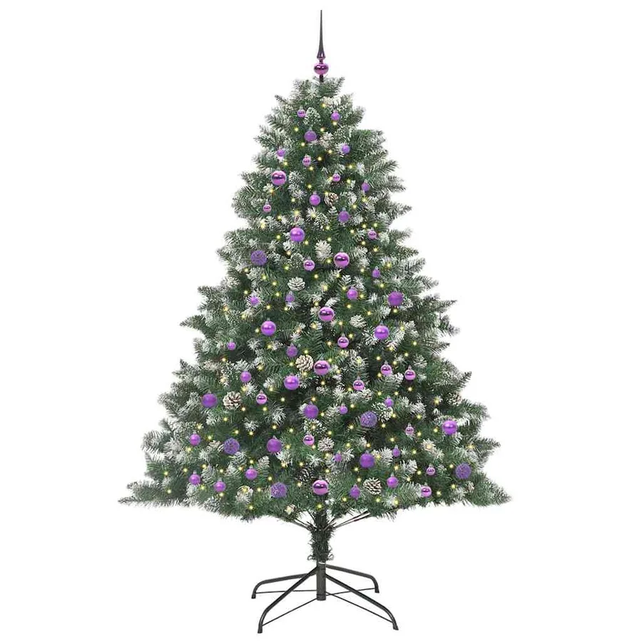 Sapin de Noël artificiel Vert 210 cm PVC, plastique et acier - 3
