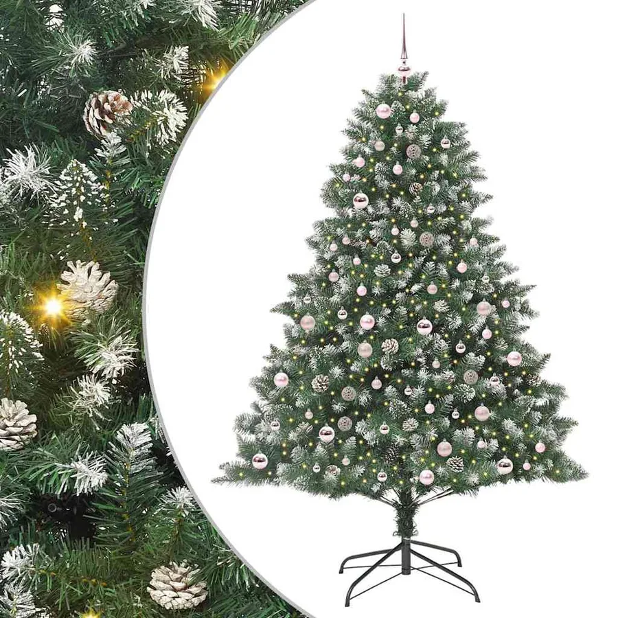 Sapin de Noël artificiel Vert 210 cm PVC, plastique et acier - 2