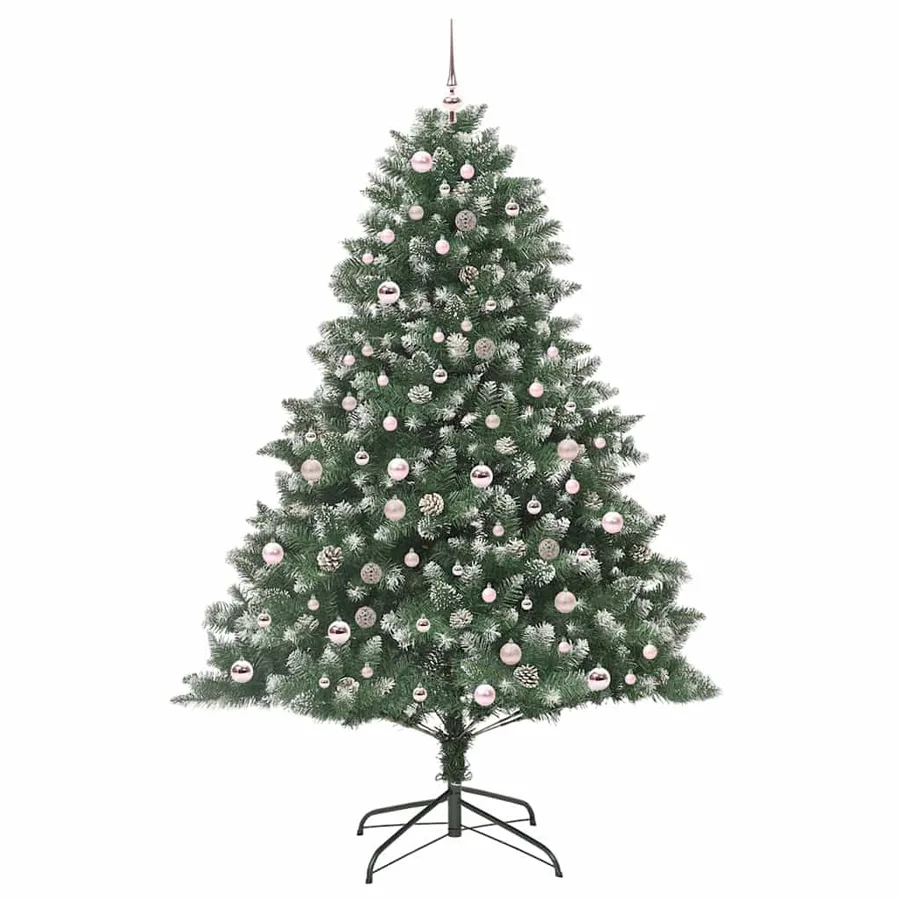 Sapin de Noël artificiel Vert 210 cm PVC, plastique et acier - 4