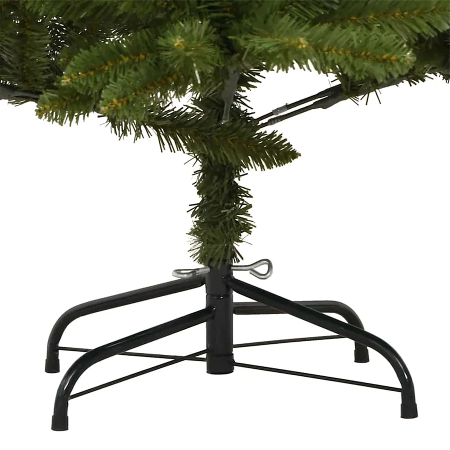 Sapin de Noël artificiel avec 300 LED Vert 210 cm PVC et métal - 12