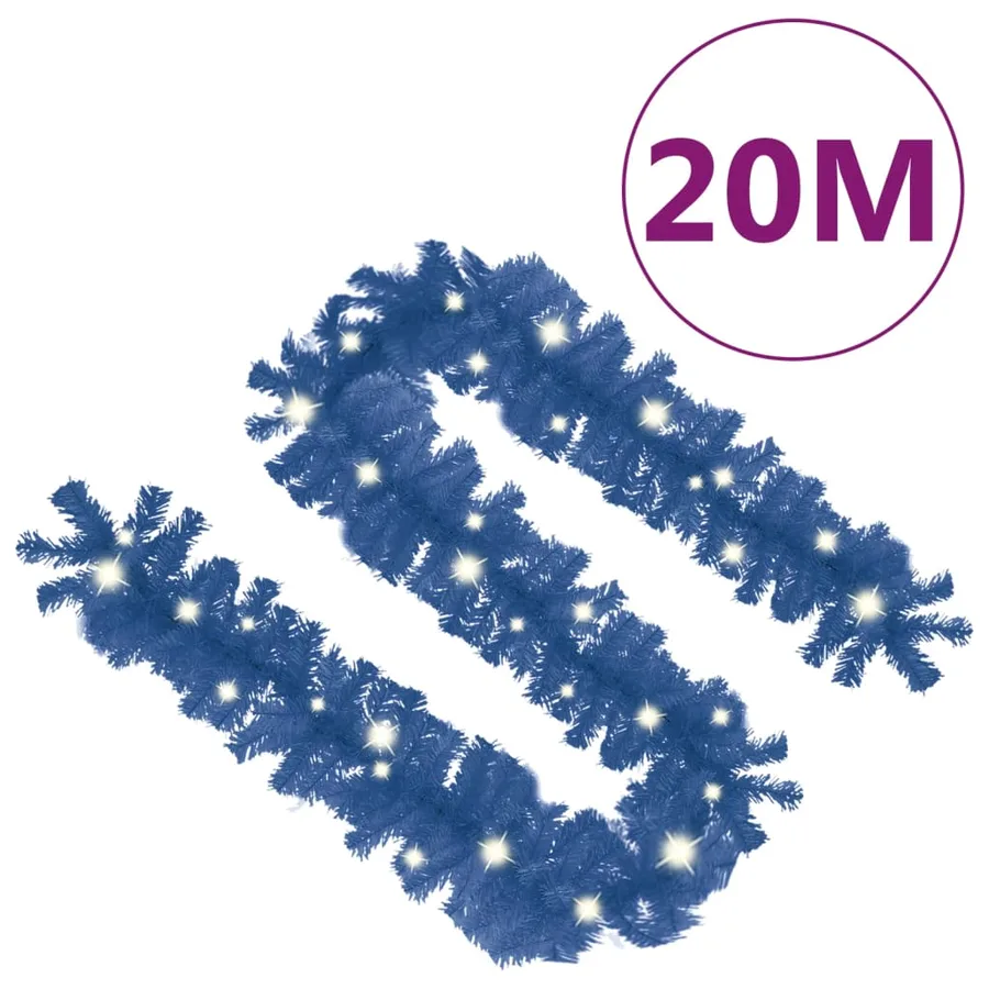 Guirlande de Noël avec lumières LED 20 m Bleu - 7