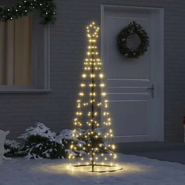 Arbre de Noël LED avec 390 LED Blanc chaud 250 cm Fer