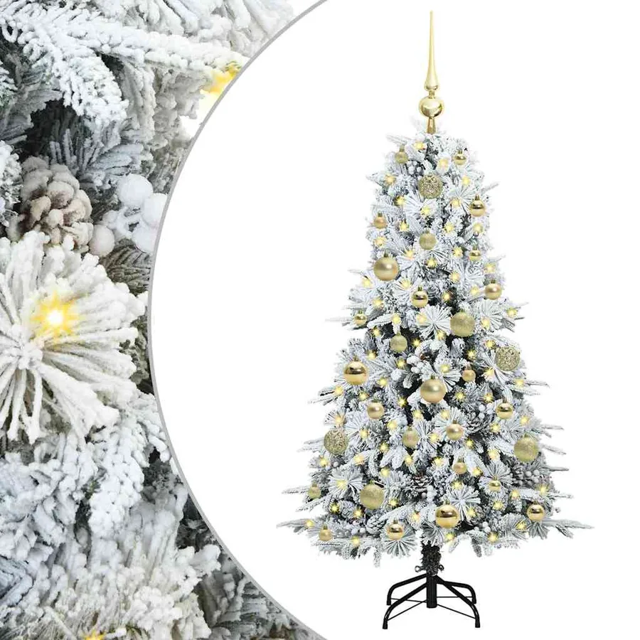 Sapin de Noël Artificiel à Branches Articulées Blanc 120 cm - 2