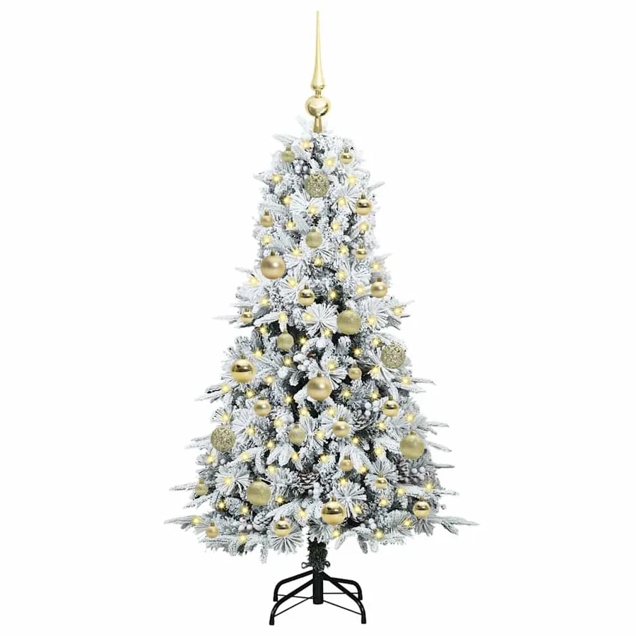 Sapin de Noël Artificiel à Branches Articulées Blanc 120 cm - 3