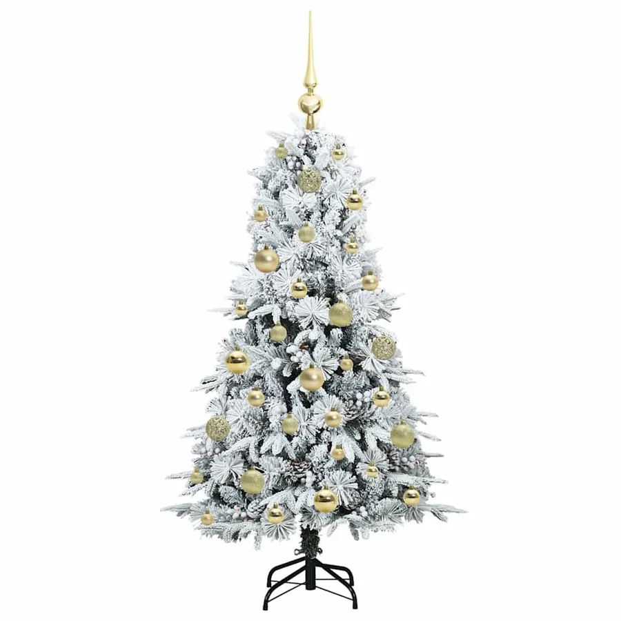 Sapin de Noël Artificiel à Branches Articulées Blanc 120 cm - 4