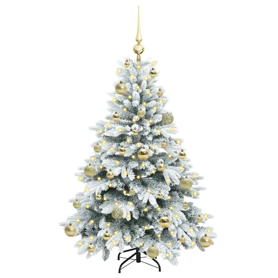 Sapin de Noël artificiel avec 150 LED Blanc 120 cm PE et PVC - 3