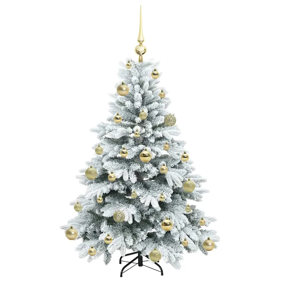Sapin de Noël artificiel avec 150 LED Blanc 120 cm PE et PVC - 4