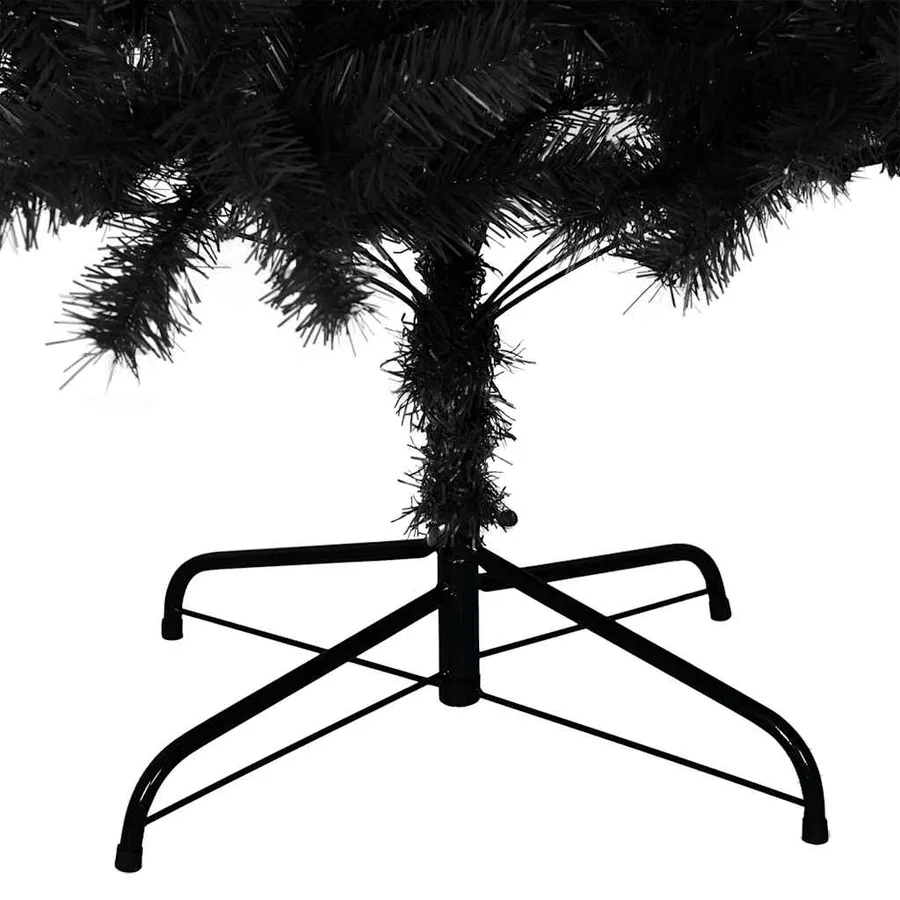 Sapin de Noël artificiel avec support noir 240 cm PVC - 5
