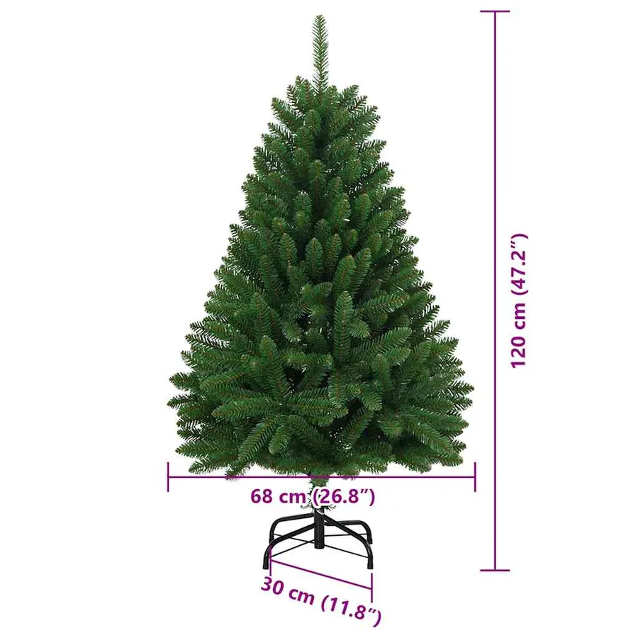 Sapin de Noël artificiel avec 150 LED Vert 120 cm PVC et métal - 16