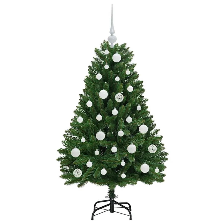 Sapin de Noël artificiel avec 150 LED Vert 120 cm PVC et métal - 4