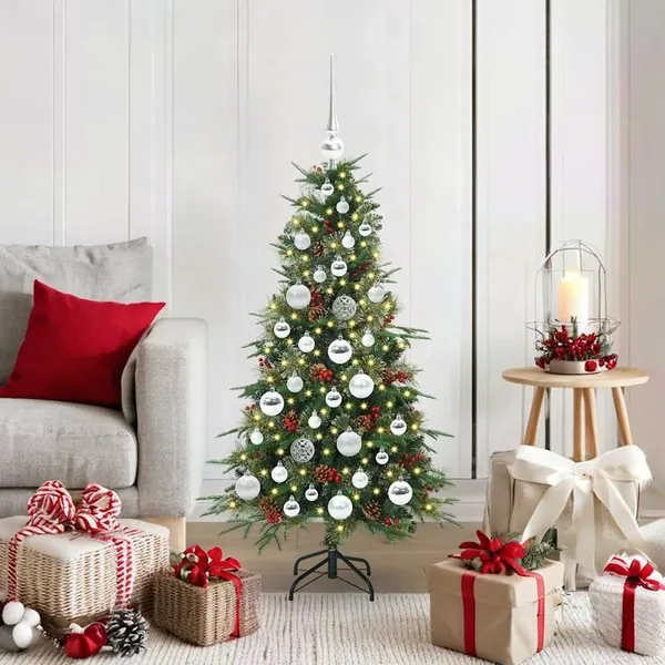 Sapin de Noël Artificiel à Branches Articulées Vert 120 cm